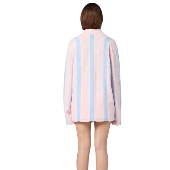 Guest in Residence Baja Everywear Cashmere Cardigan NWT Powder Pink Combo - Picture 4 of 16